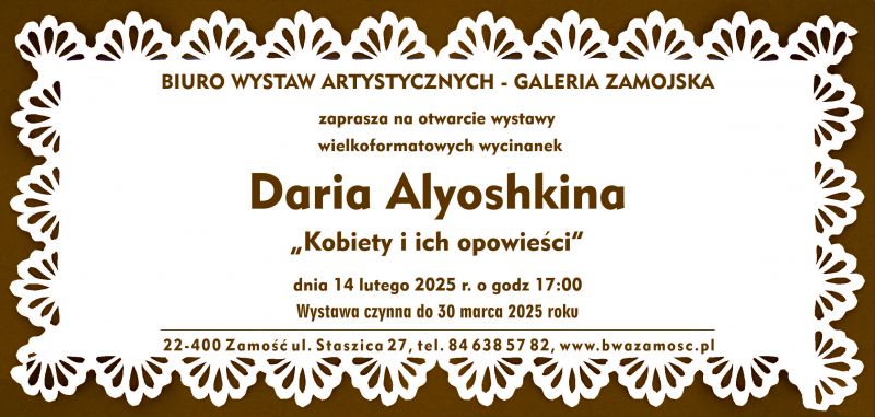 Daria Alyoshkina ,,Kobiety i ich opowieści" - wielkoformatowe wycinanki