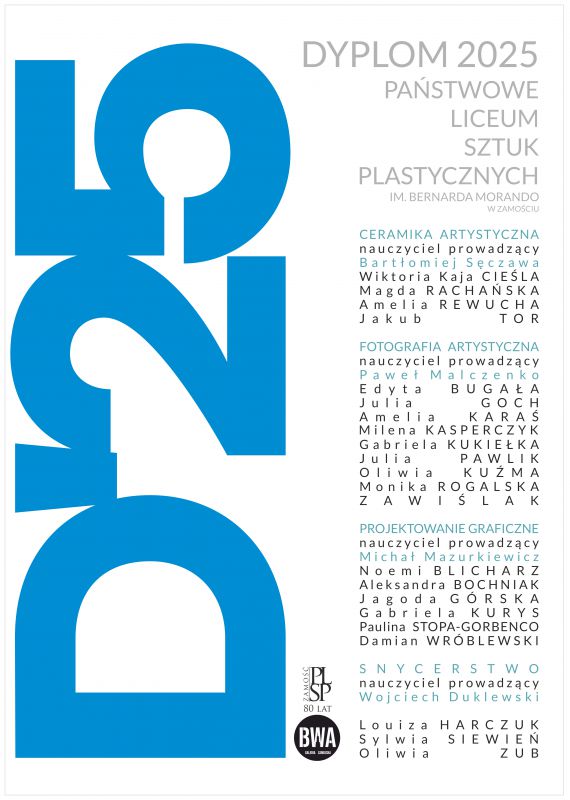 Dyplom 2025 prace dyplomowe uczniów Państwowego Liceum Sztuk Plastycznych w Zamościu